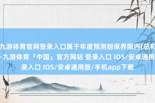 九游体育官网登录入口属于年度预测担保界限内(总和不卓越200亿元)-九游体育「中国」官方网站 登录入口 IOS/安卓通用版/手机app下载