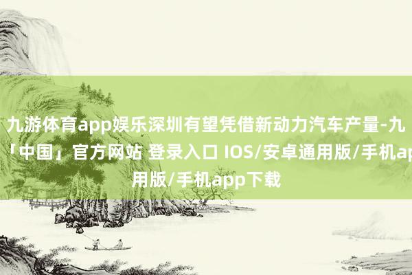 九游体育app娱乐深圳有望凭借新动力汽车产量-九游体育「中国」官方网站 登录入口 IOS/安卓通用版/手机app下载